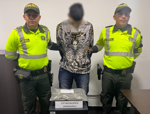 Capturado con 500 gramos de marihuana