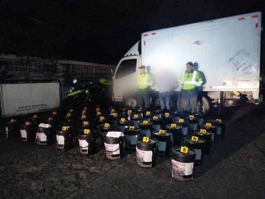 Capturado en flagrancia una persona por transportar sustancias para el procesamiento de narcóticos  