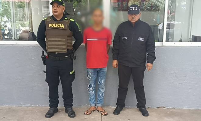 El capturado cayó en controles de registro y control en el barrio San Fernando de Cartagena.