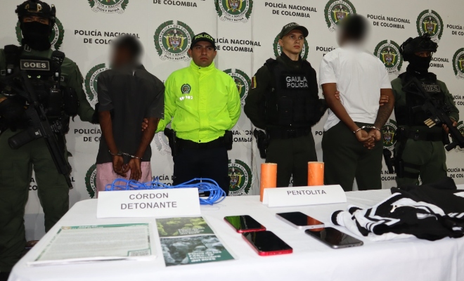 Capturados dos presuntos integrantes del &lsquo;Jaime Mart&iacute;nez&rsquo; por atentado contra el Cant&oacute;n Militar Pichincha en Cali