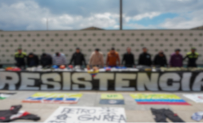 Presentación de once capturados que estarían vinculados en hechos violentos durante manifestaciones en Bogotá