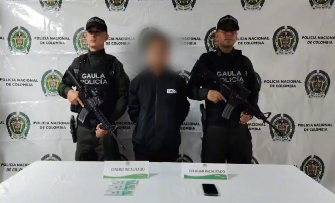 Capturado por el delito de extorsión