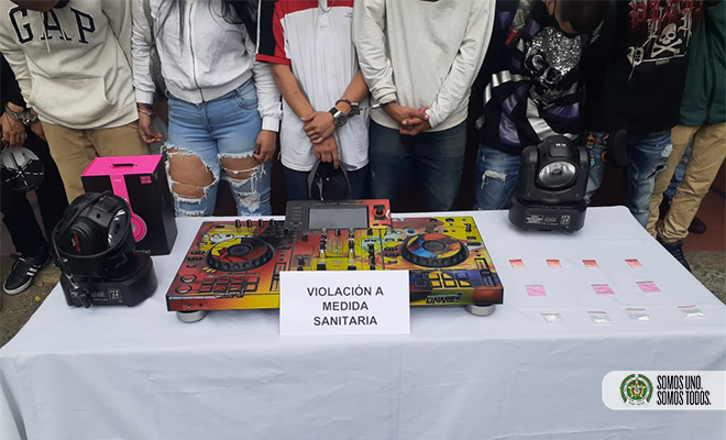 capturados por violación de medida sanitaria