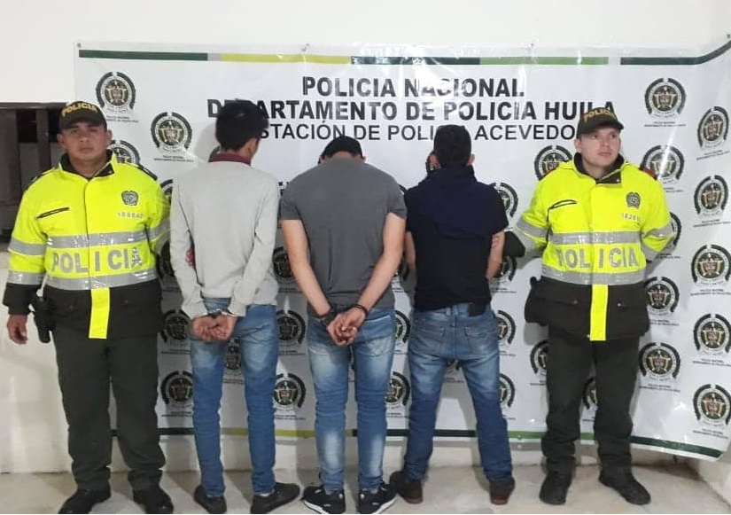Capturados en el Huila capturados