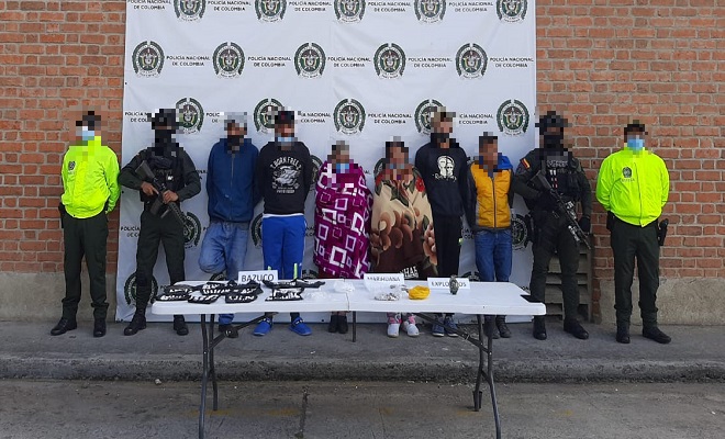 Seis personas capturadas-elementos incautados