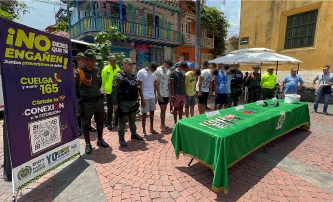 Capturados en diferentes operativos por el gaula en Cartagena 