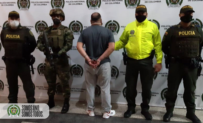 ‘Rottweiler’ presunto9 integrante del grupo criminal La Milagrosa, que delinque en la comuna 9 de Medellín