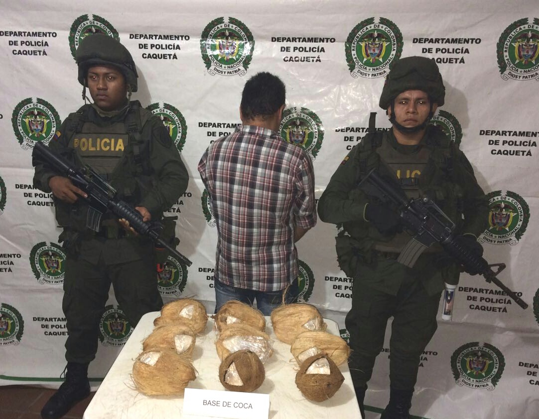 Policía incauta droga camuflada en fruta
