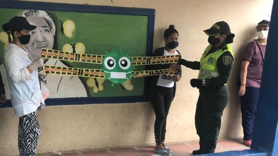 Campaña con el coronametro para el distanciamiento social en Salamina (Magdalena) campaña para el distanciamiento fisico-salamina-mitigacion-covid-19-magdalena-prevencion-aislarnos para no separarnos