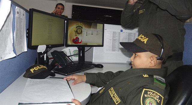 La Policía Nacional-hizo realidad-el-sueño-de-Walter-un niño-con-enfermedad terminal