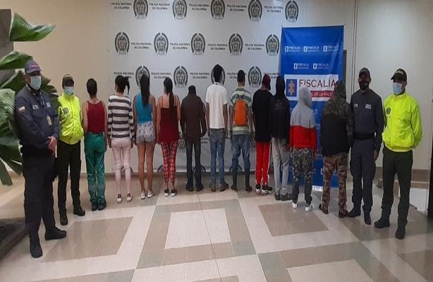 Desarticulación del grupo delincuencial denominado “La Trilogía Ibéricos Fase III” fueron capturadas trece personas