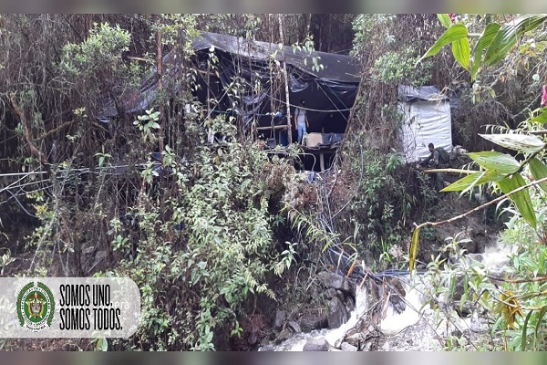 Destruido complejo para el procesamiento de clorhidrato de cocaína Destruido complejo para el procesamiento de clorhidrato de cocaína