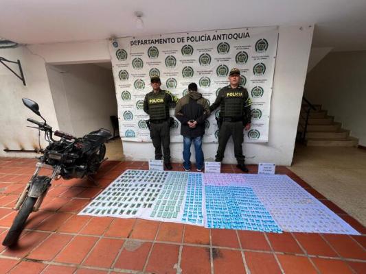 Capturado en Barbosa un hombre con más de 1.500 dosis de estupefacientes