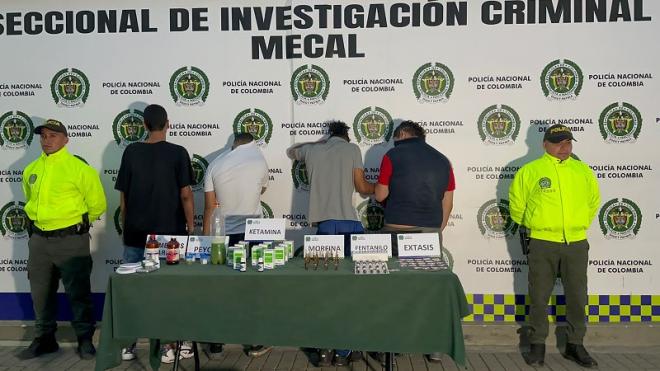 Capturados-drogas-sintéticas-Cali Incautación-Fentanilo