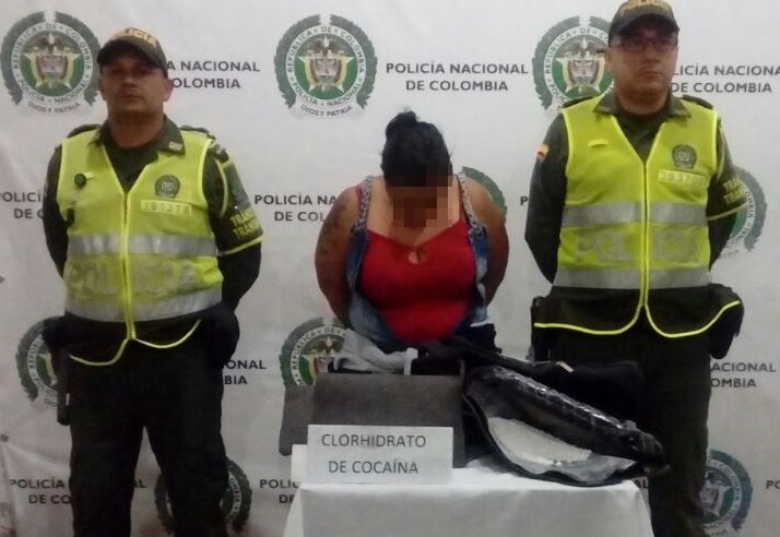 la sustancia estaba encaletada en un doble bolsillo de un maletín El olfato de Elro permitió la captura de la mujer con la droga