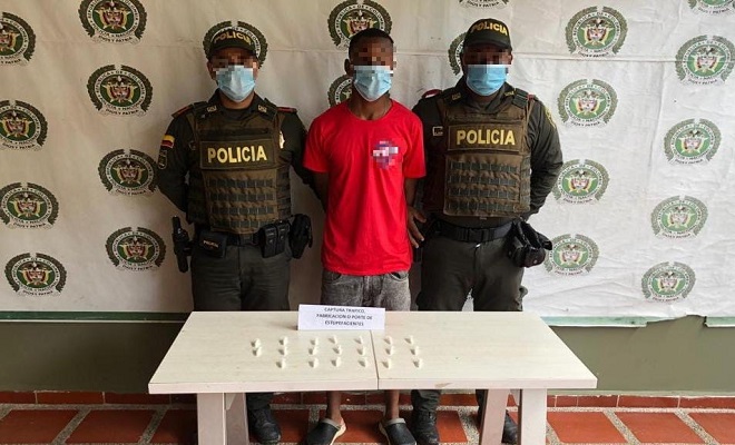 En el barrio obapo de Quibdó lo capturamos por tráfico de estupefaciente.