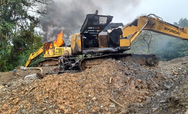 En el corregimiento de Tutunendo Chocó intervenimos dos entables mineros.  En el corregimiento de Tutunendo Chocó intervenimos dos entables mineros.