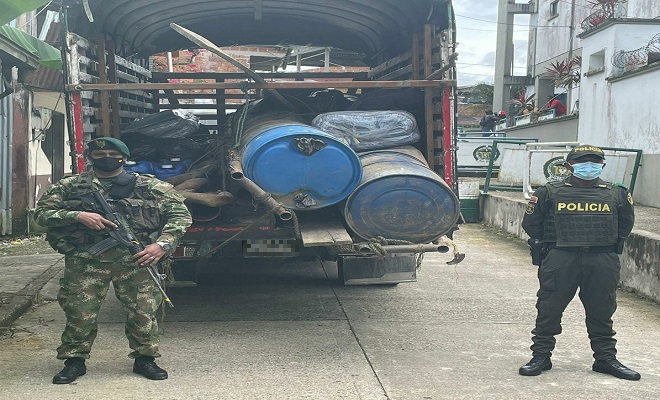 En el municipio de Condoto incautamos combustible En el municipio de Condoto incautamos combustible