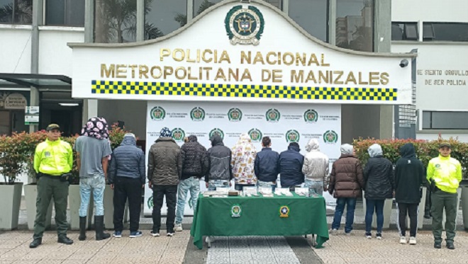 en Manizales fueron capturadas 12 personas