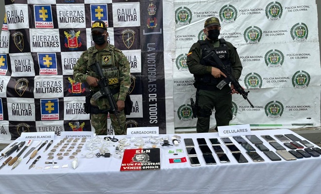 En trabajo conjunto y coordinado con Gaula militar realizamos toma sorpresa a la cárcel ‘Anayancy’ de Quibdó. Elementos incautados