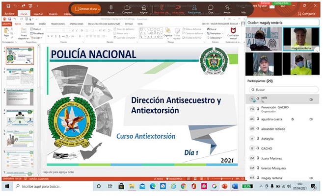 Encuentro virtual antiextorsión ¡yo no pago, yo denuncio! en Quibdó