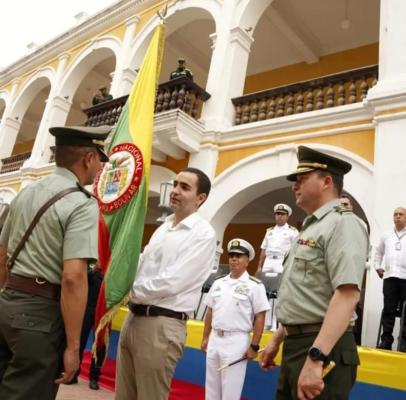 Entrega del Departamento de Policía Bolívar al señor coronel Alejandro Reyes Ramírez