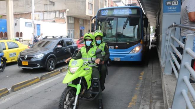 Plan-seguridad-MIO Policía-Cali