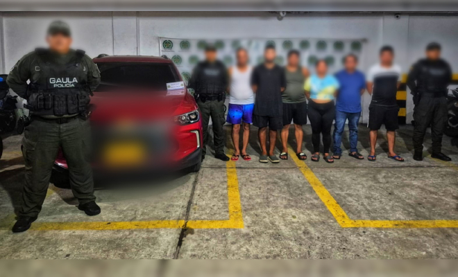 Seis capturados y un vehículo incautado