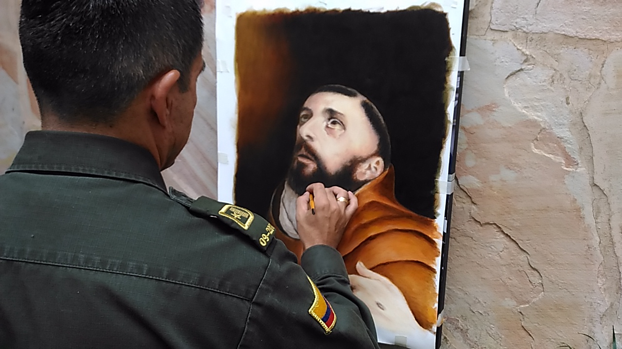 Pintando al óleo, por la convivencia y seguridad ciudadana