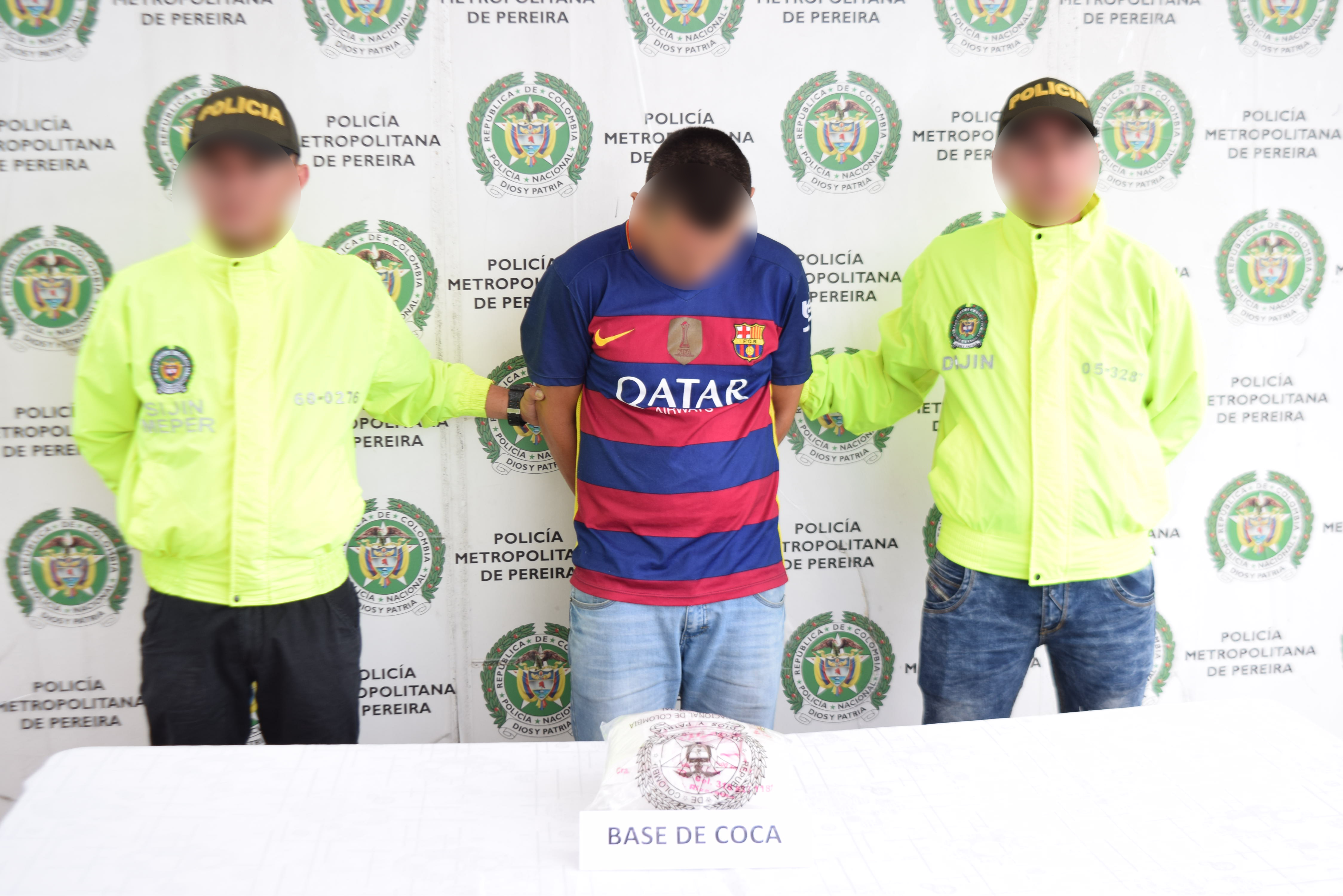 Capturado hombre en las últimas horas con mil treinta y cuatro gramos de base de coca