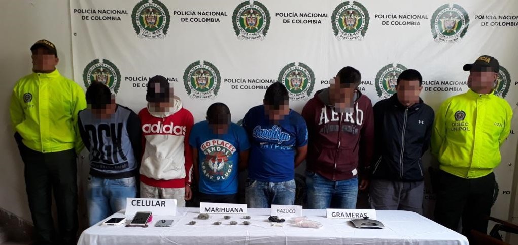 Las capturas se dieron mediante allanamientos 6 capturados por tráfico de estupefacientes