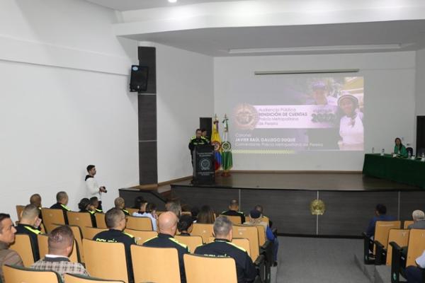 De manera presencial y virtual, se dieron a conocer los resultados en materia operativa y administrativa Rendición de cuentas realizada de manera presencial y virtual en la ciudad de Pereira por parte de la Policía Nacional