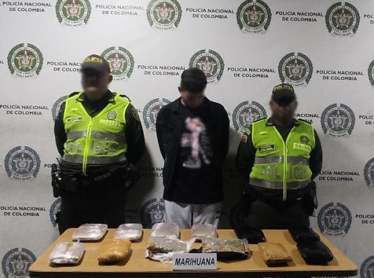 Capturado con marihuana en el sector de Cerritos 