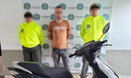 Por receptación son capturados dos hombres en el municipio de la Virginia Recuperación de una motocicleta en el municipio de la Virginia