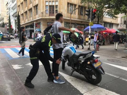 Balance positivo el fin de semana en los municipios de Pereira, Dosquebradas y la Virginia Plan control motocicletas sector céntrico de la capital risaraldense