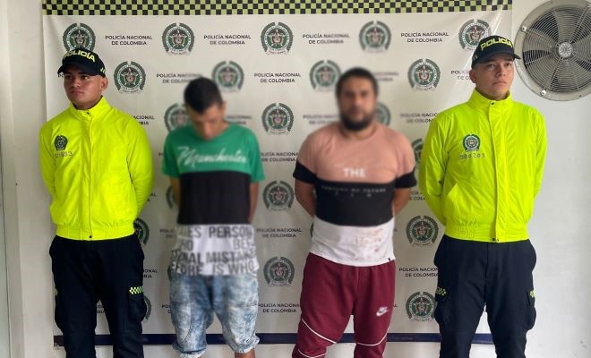 En el barrio San Diego del municipio de Dosquebradas, son capturados dos sujetos conocidos como el Titi y Puma En el procedimiento realizado fueron incautadas 565 dosis de bazuco