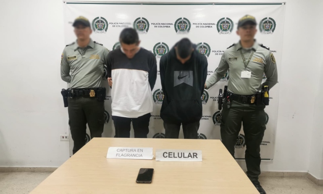 En una rápida reacción policial, los integrantes del plan vecindario logran la captura de dos hombres por el delito de hurto Capturados por delito de hurto