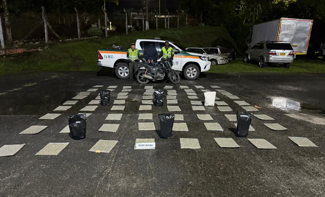 Un hombre es capturado por transportar 45 kilos de marihuana 