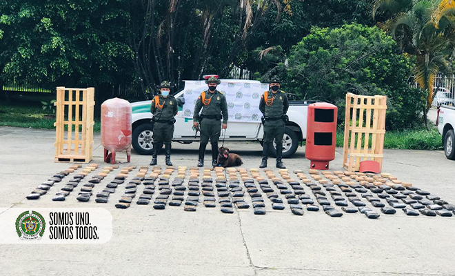 Incautación de 145 kilos de marihuana