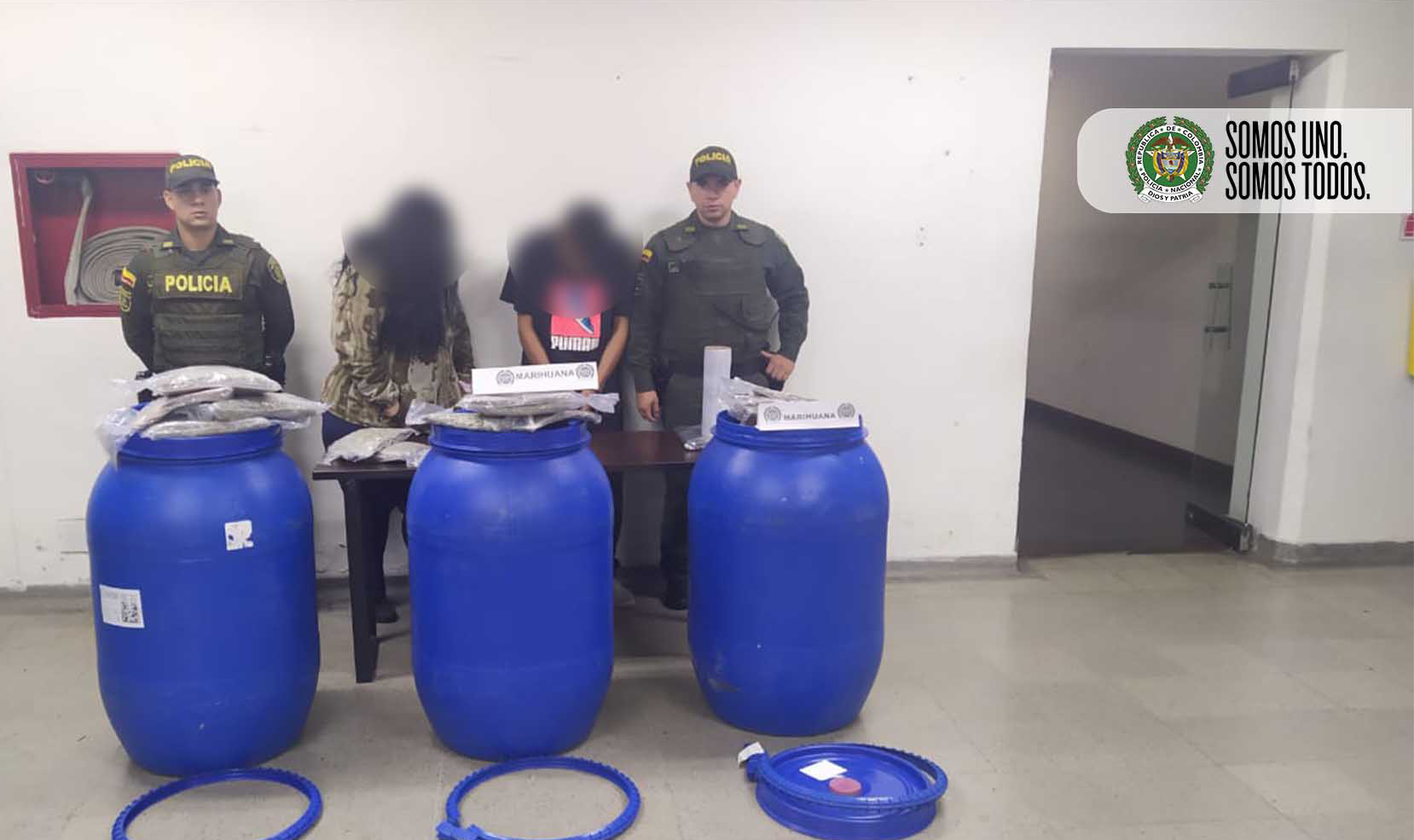 Dos capturados en Itagüí Antioquia con 187 kilos de marihuana