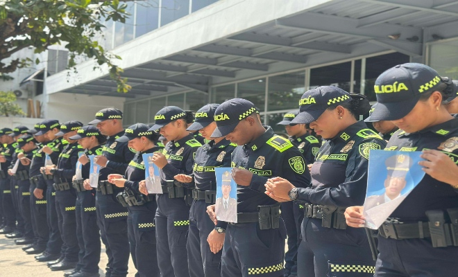 La Polic&iacute;a Nacional de Colombia rindi&oacute; un homenaje solemne y profundamente sentido a sus 22 cadetes