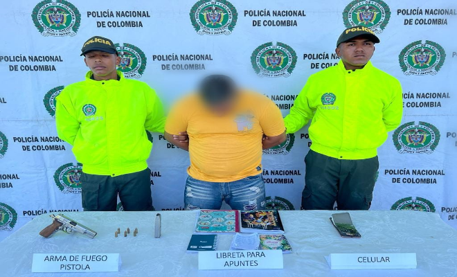 La- seccional -de- investigación- criminal- e -inteligencia- policial -capturó -a- un- (1) -hombre -en -diligencia- de- allanamiento- y- registro. capturado-con-arma-de- fuego