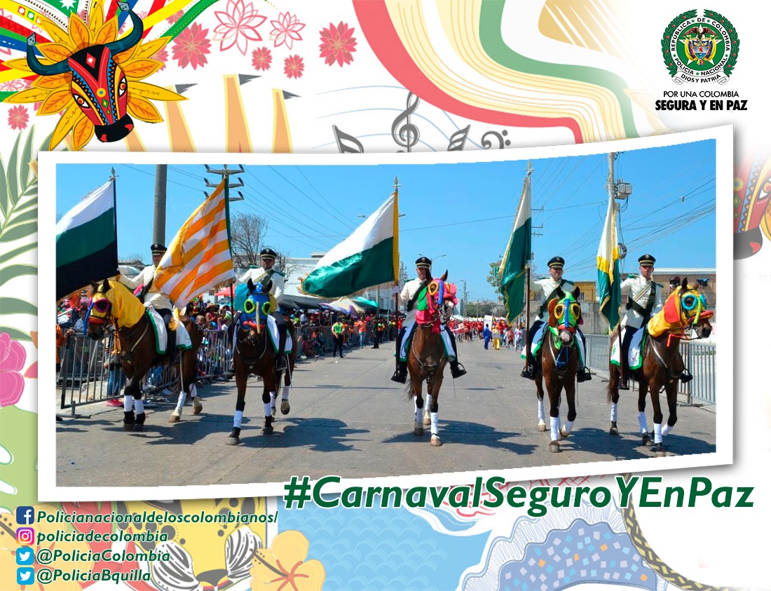 La Policía Nacional agradece el comportamiento  de la ciudadanía en el desarrollo del  “Carnaval Seguro y en Paz” Disminución del -71% en las lesiones personales