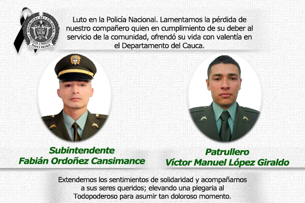 Luto en la policía nacional