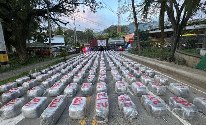 La secciónLa Seccional de Tránsito y Transporte de Antioquia realizó una de las mayores incautaciones de drogas en el país.