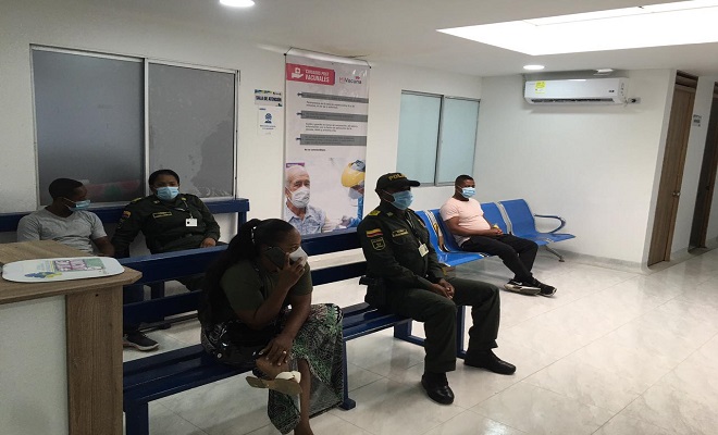 Más de mil policías vacunados contra el covid-19 en el Chocó Más de mil policías vacunados contra el covid-19 en el Chocó