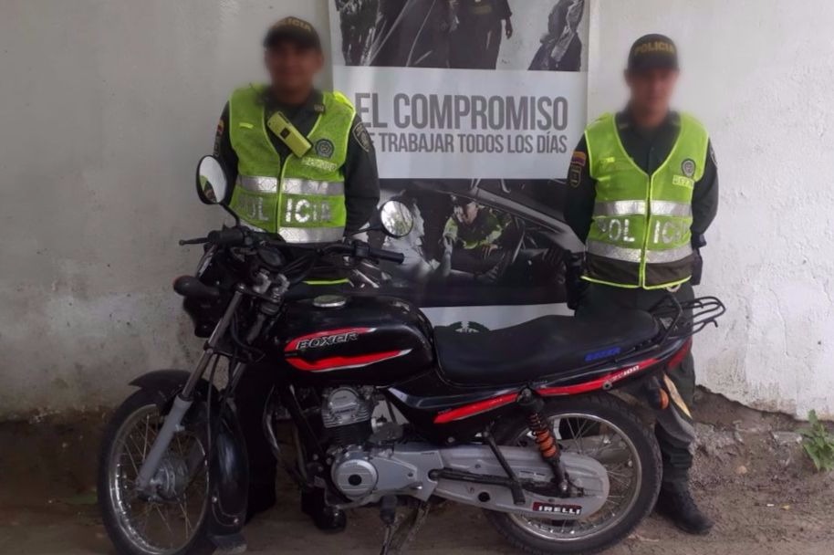 Recuperación de una motocicleta el Aracataca, la cual había sido hurtada en Santa Marta recuperación-motocicleta hurtada-cuadrante-mnvcc-Aracataca-magdalena