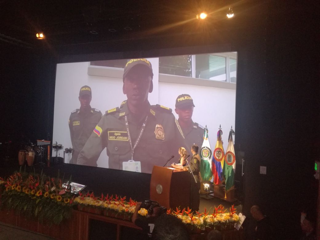 Evento noche de la excelencia polical en Medellín