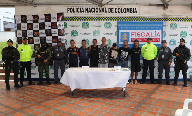 siete capturados por trafico de heroína