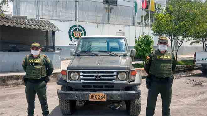 Recuperado vehículo que había sido hurtado en Rio Oro (Cesar)  policia-magdalena-medio-recuperado-vehiculo